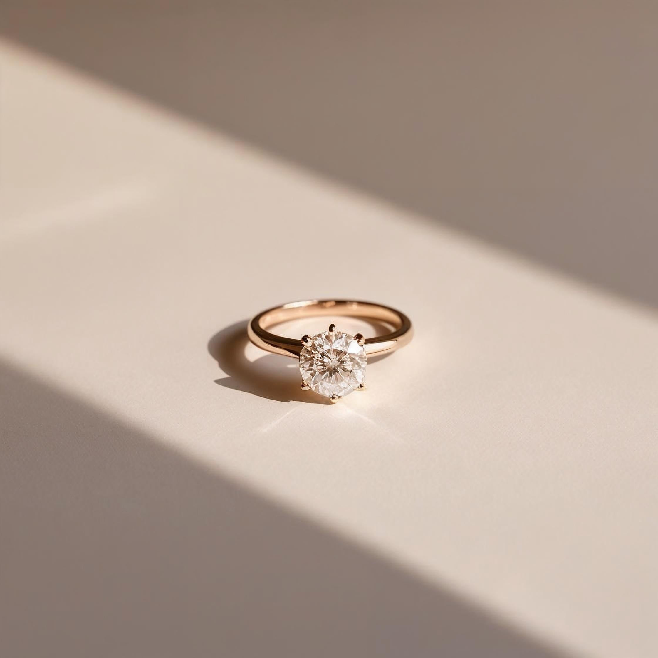 Solitaire Diamond Engagement Ring