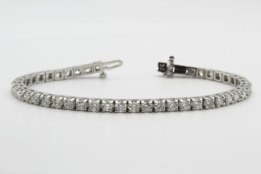 tennis bracelet de diamantes en oro de 18k
