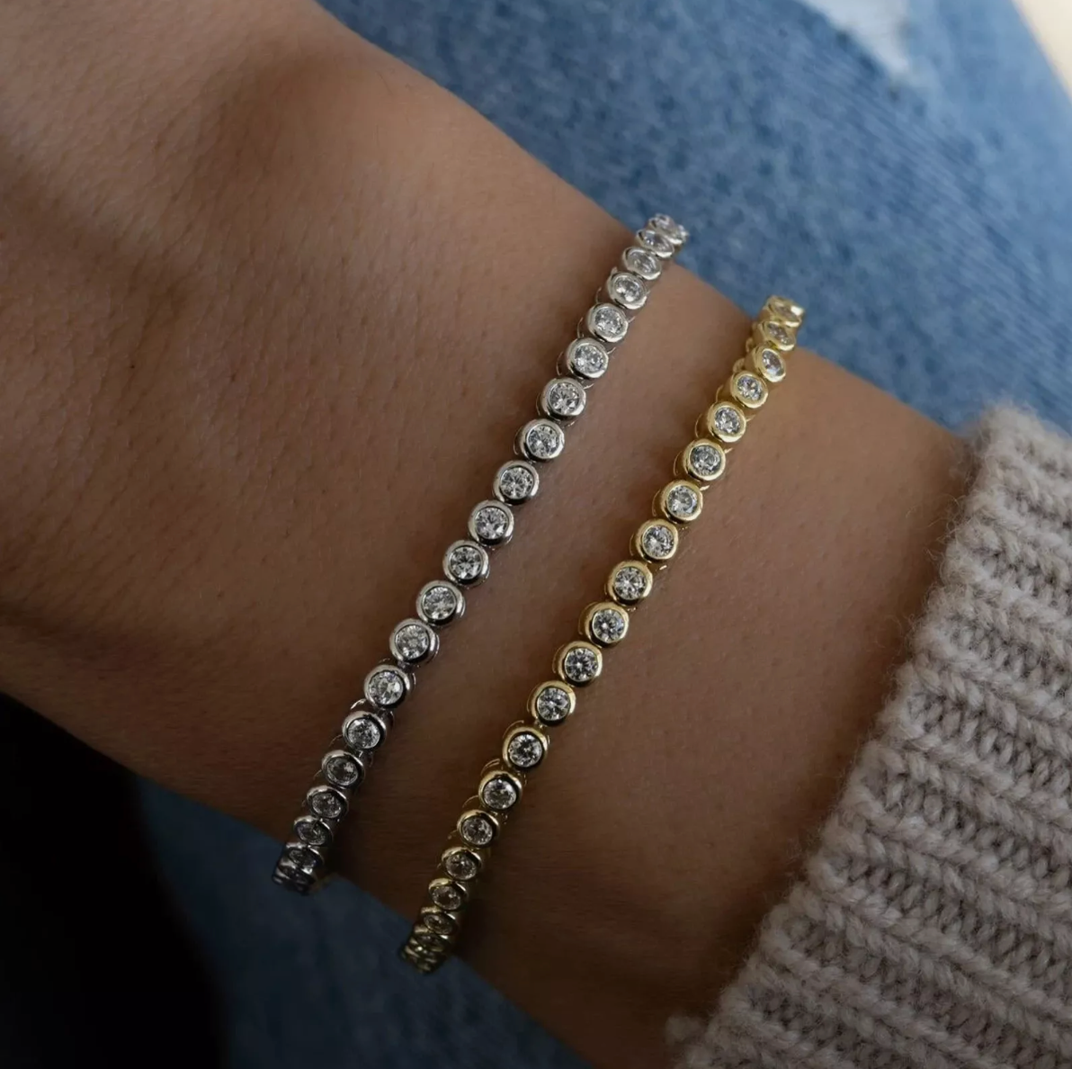 Bezel Tennis Bracelets