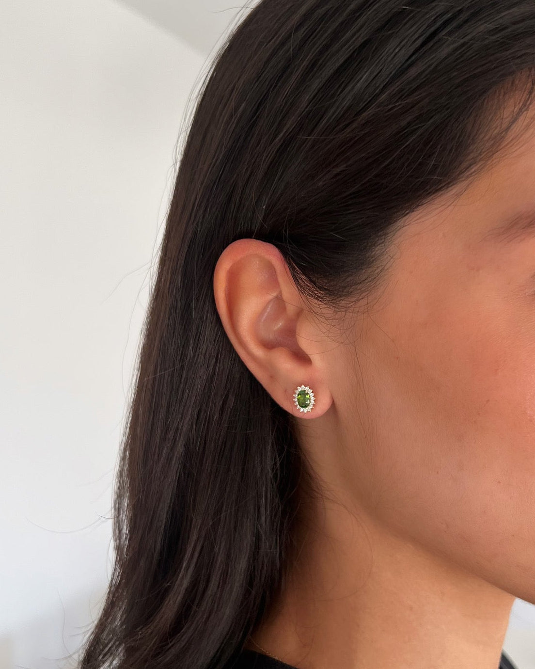 Pendientes Iris Studs Luara Turmalina verde