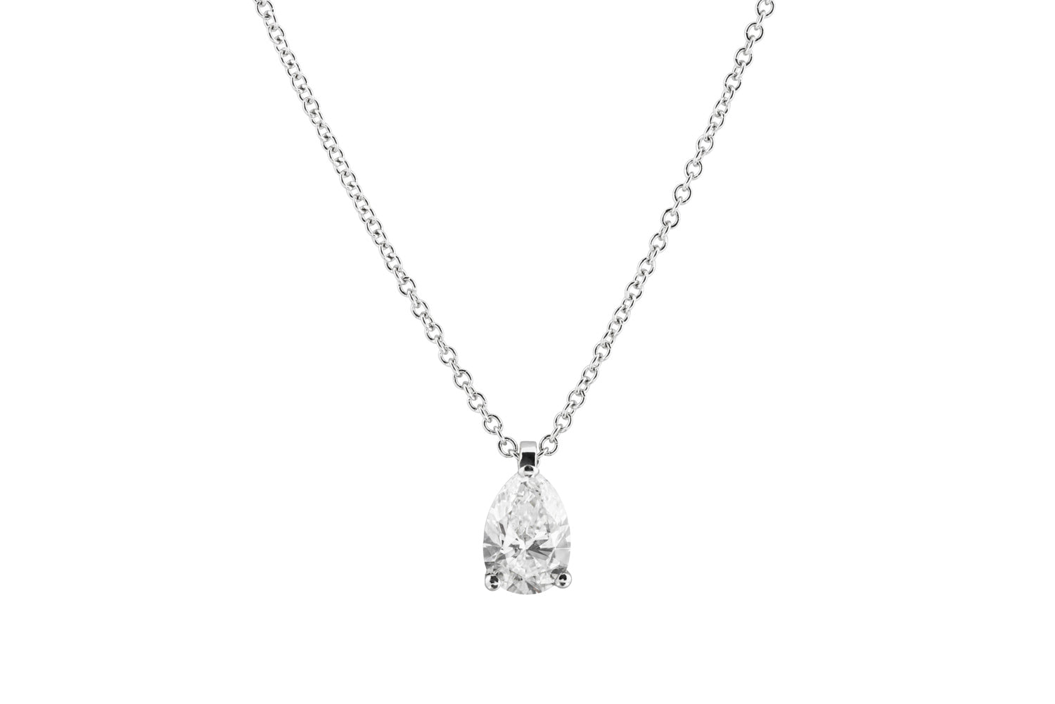 Collar Colgante Gota Pera Pear Shape Diamond Diamante 