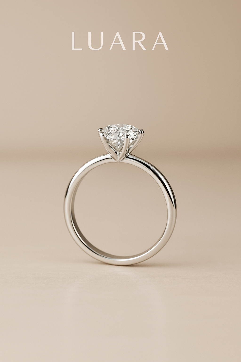 Luara solitario oro blanco